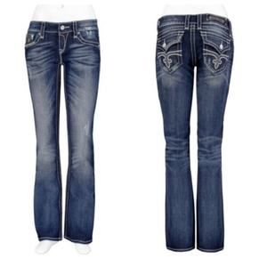 ROCK REVIVAL 26 Jen Boot Cut Denim Buckle Jeans